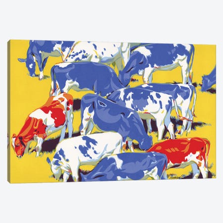 A Herd Of Cows Canvas Print #VTK44} by Vitali Komarov Art Print