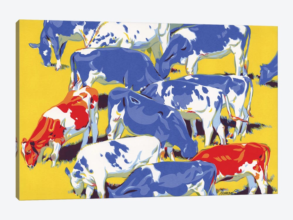A Herd Of Cows by Vitali Komarov 1-piece Canvas Artwork