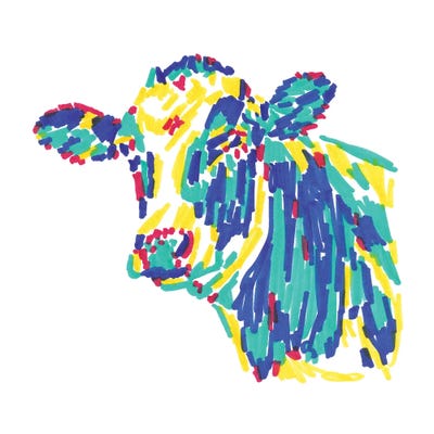 Funny Cow by Vitali Komarov framed wall art