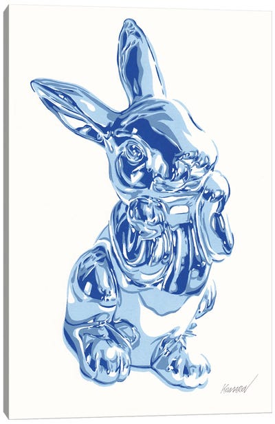 Steel Hare Canvas Art Print - Preppy Pop Art