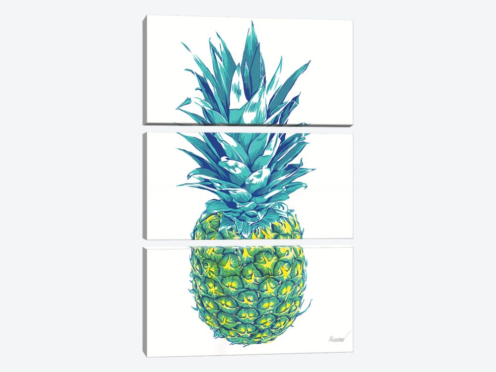 Pineapple by Vitali Komarov 3-piece Canvas Art