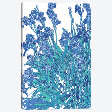Blue Irises Canvas Print #VTK457} by Vitali Komarov Canvas Art