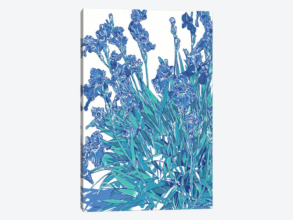Blue Irises by Vitali Komarov 1-piece Canvas Artwork