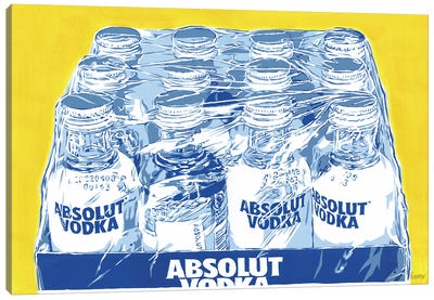 Vodka Bottles Canvas Art Print - Beer Art