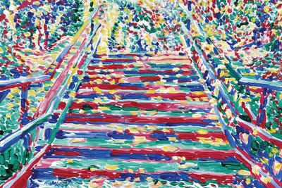 Sunlit Stairway by Vitali Komarov metal wall art