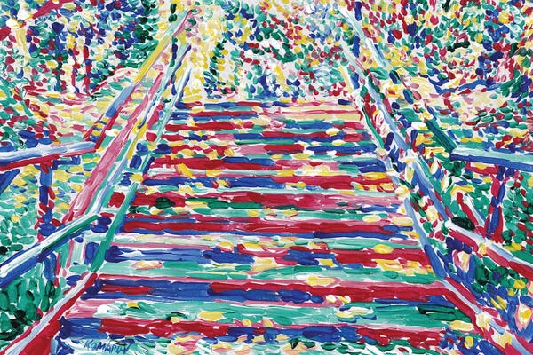 Staircases: Sunlit Stairway by Vitali Komarov