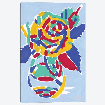 Vase With Rose Canvas Print #VTK46} by Vitali Komarov Canvas Print
