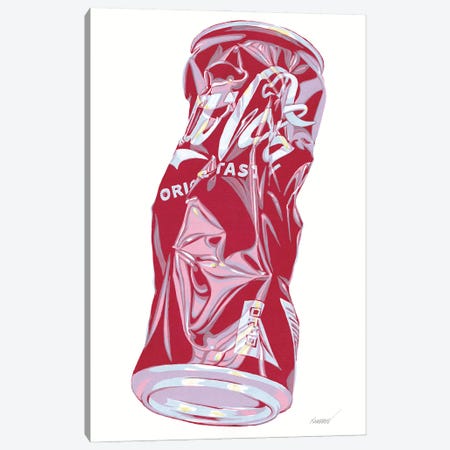 Crushed Coke Can Canvas Print #VTK470} by Vitali Komarov Canvas Art Print