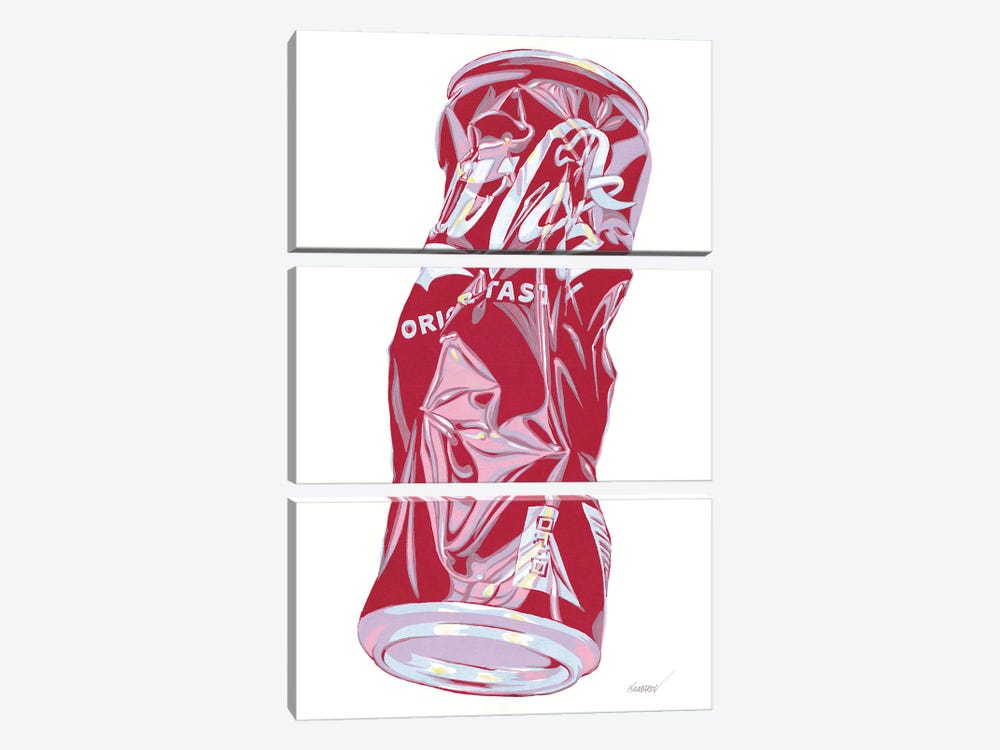 Crushed Coke Can by Vitali Komarov 3-piece Canvas Print