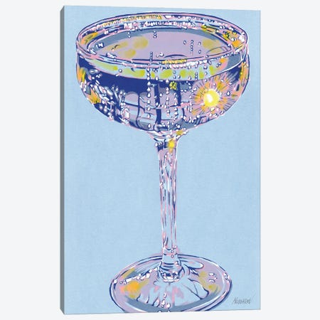 Glass Of Champagne Canvas Print #VTK472} by Vitali Komarov Art Print
