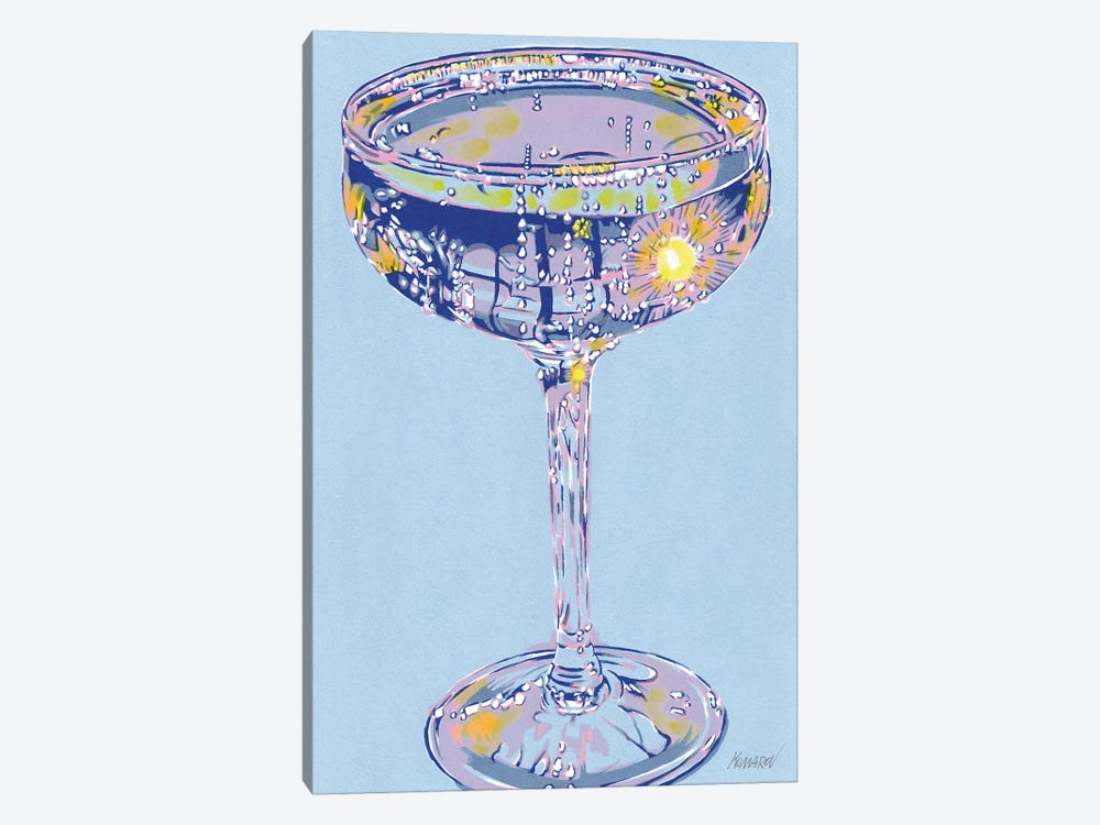 Glass Of Champagne by Vitali Komarov 1-piece Canvas Art Print