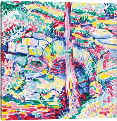 Colorful Bridge Canvas Art Print - Vitali Komarov