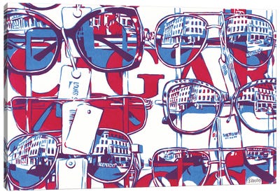 Glasses From The Street Market Canvas Art Print - Vitali Komarov