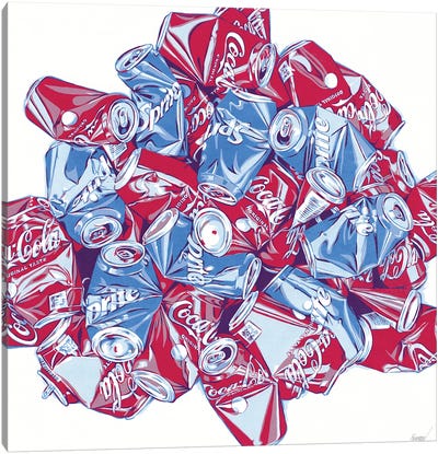 Coca-Cola And Sprite Cans Canvas Art Print - Vitali Komarov