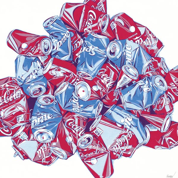 American Décor: Coca-Cola And Sprite Cans by Vitali Komarov