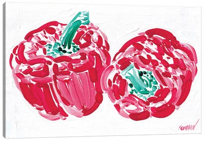 Red Sweet Paprika Canvas Art Print - Pepper Art