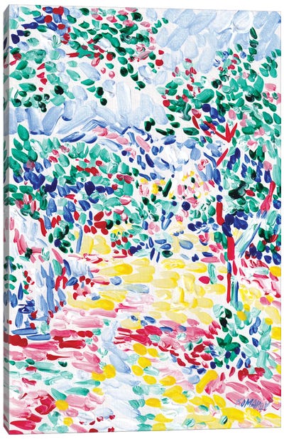 Colorful Tuscany Orchard Canvas Art Print - Apple Tree Art