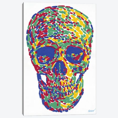 Human Skull Canvas Print #VTK50} by Vitali Komarov Art Print
