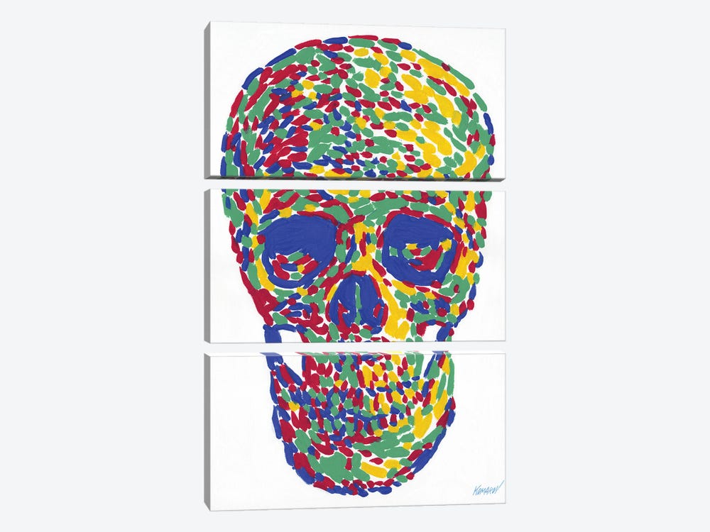 Human Skull by Vitali Komarov 3-piece Art Print