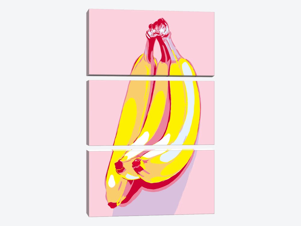Banana by Vitali Komarov 3-piece Canvas Art Print