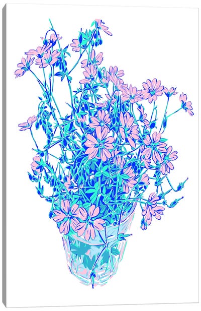 Pink Flowers Canvas Art Print - Vitali Komarov