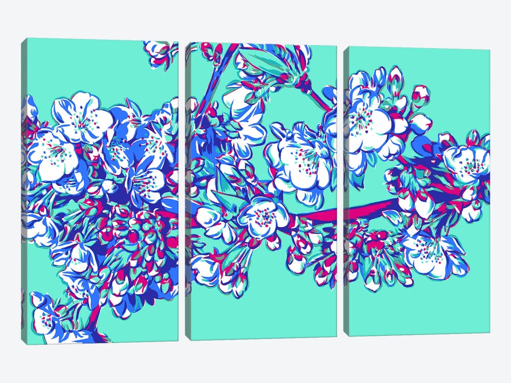 Blossoming Branch by Vitali Komarov 3-piece Canvas Art