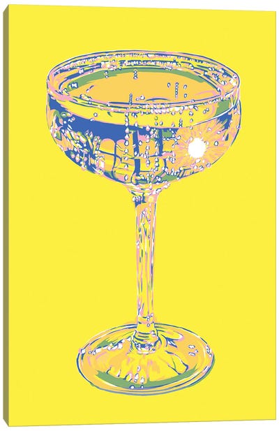 Champagne Glass II Canvas Art Print - Champagne Art