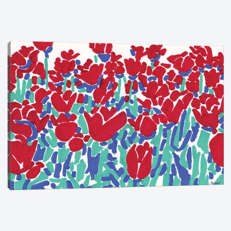 Tulip Field Canvas Print #VTK55} by Vitali Komarov Canvas Artwork