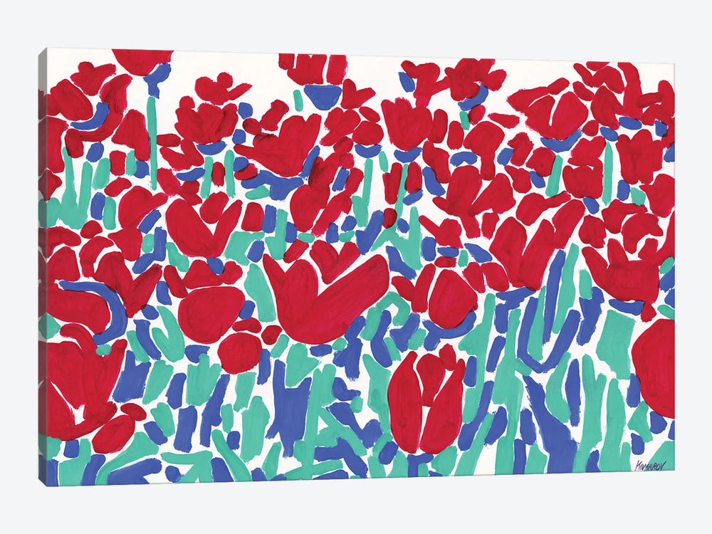 Tulip Field by Vitali Komarov 1-piece Canvas Wall Art
