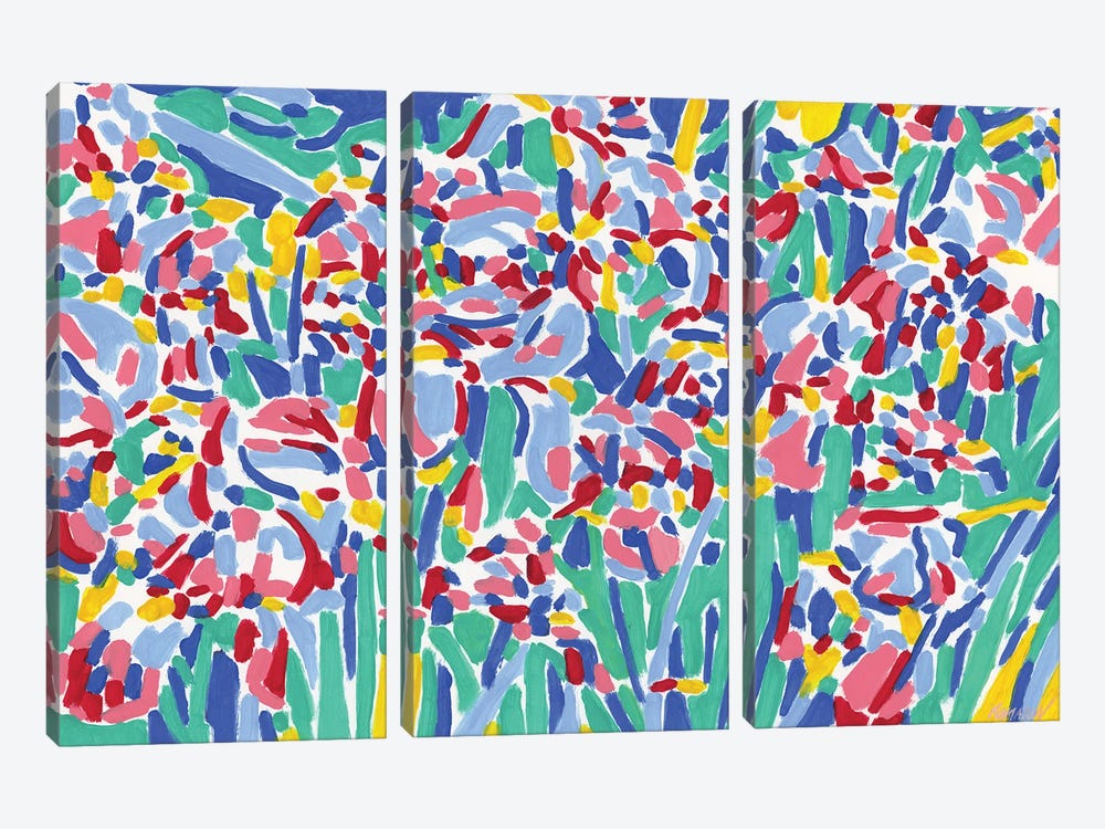 Iris Field by Vitali Komarov 3-piece Canvas Print