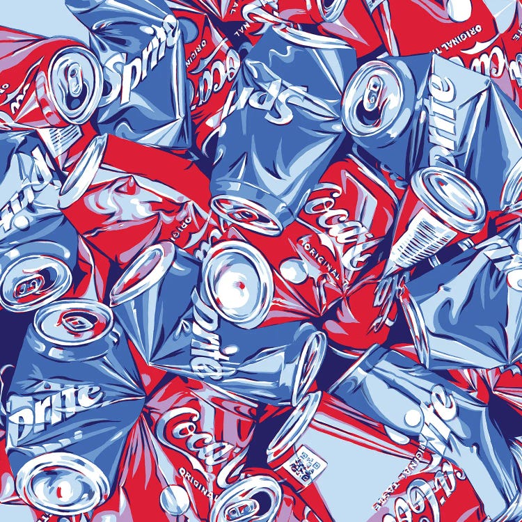 Sprite Crushed Cans Ii by Vitali Komarov wall art