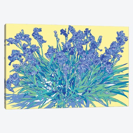 Sunlit Irises Canvas Print #VTK585} by Vitali Komarov Canvas Wall Art