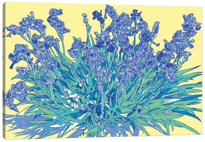 Sunlit Irises Canvas Art Print - Vitali Komarov