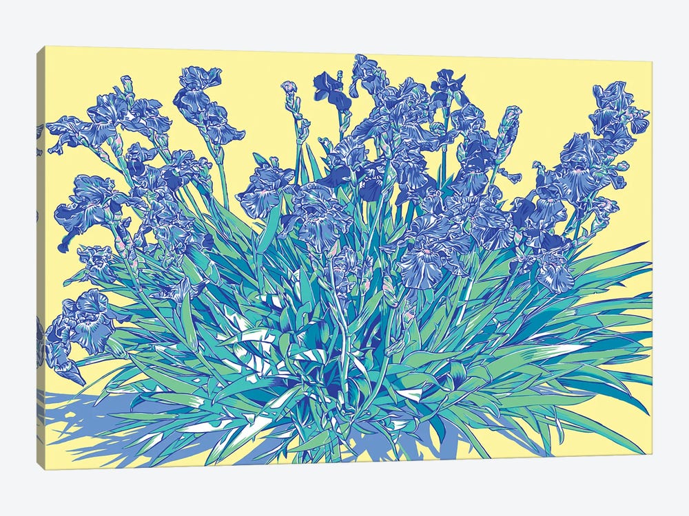 Sunlit Irises by Vitali Komarov 1-piece Canvas Artwork