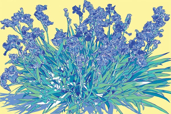 Irises: Sunlit Irises by Vitali Komarov