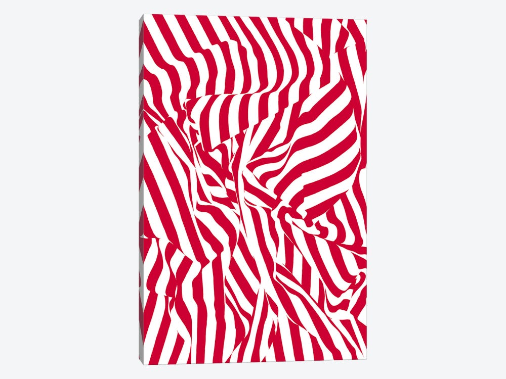 Red Stripes by Vitali Komarov 1-piece Canvas Print