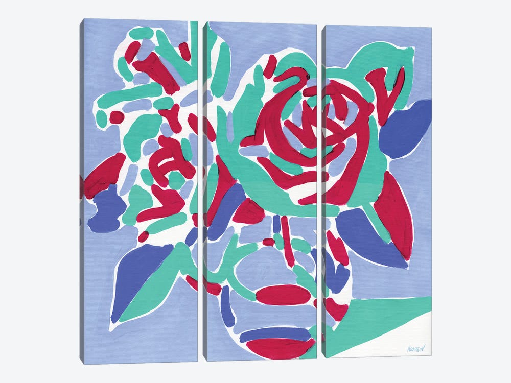 Bouquet Of Roses by Vitali Komarov 3-piece Canvas Art