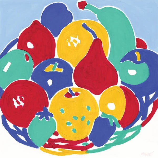 Homage To The Fauves: Basket With Fruits by Vitali Komarov