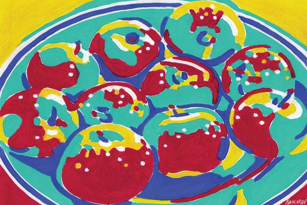 Apples: Plate With Apples by Vitali Komarov