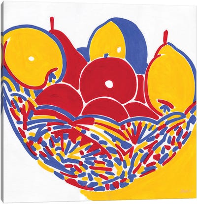 Vase With Fruits Canvas Art Print - Vitali Komarov