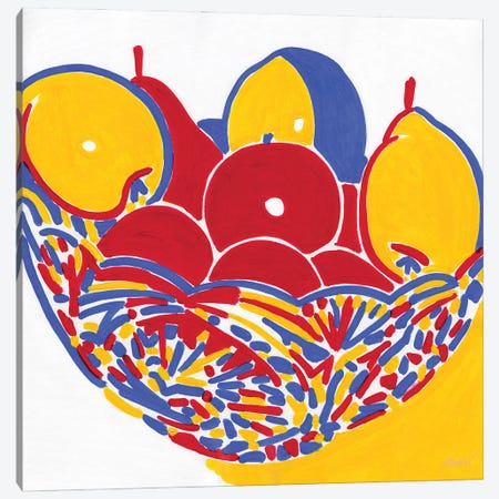 Vase With Fruits Canvas Print #VTK66} by Vitali Komarov Canvas Art Print