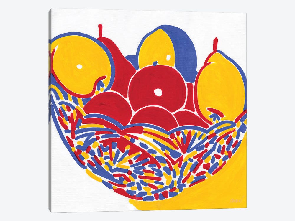 Vase With Fruits by Vitali Komarov 1-piece Canvas Art