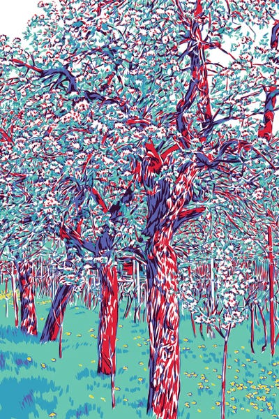 Spring Cherry Orchard by Vitali Komarov framed wall art