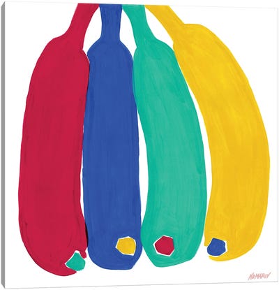 Colorful Bananas Canvas Art Print - Banana Art