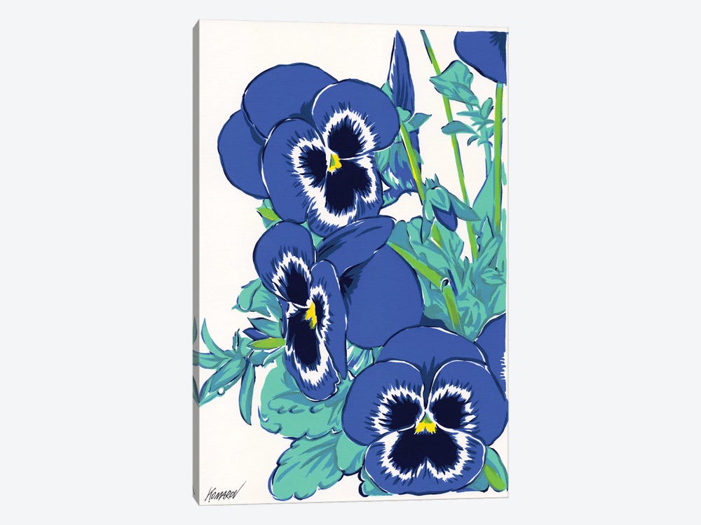 Pansy Flowers by Vitali Komarov 1-piece Canvas Art Print