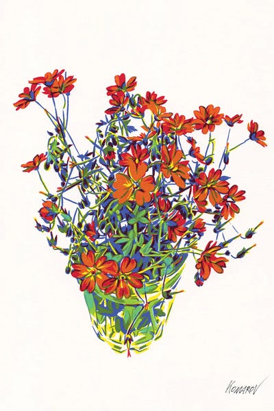 Wildflower Bouquet by Vitali Komarov framed wall art