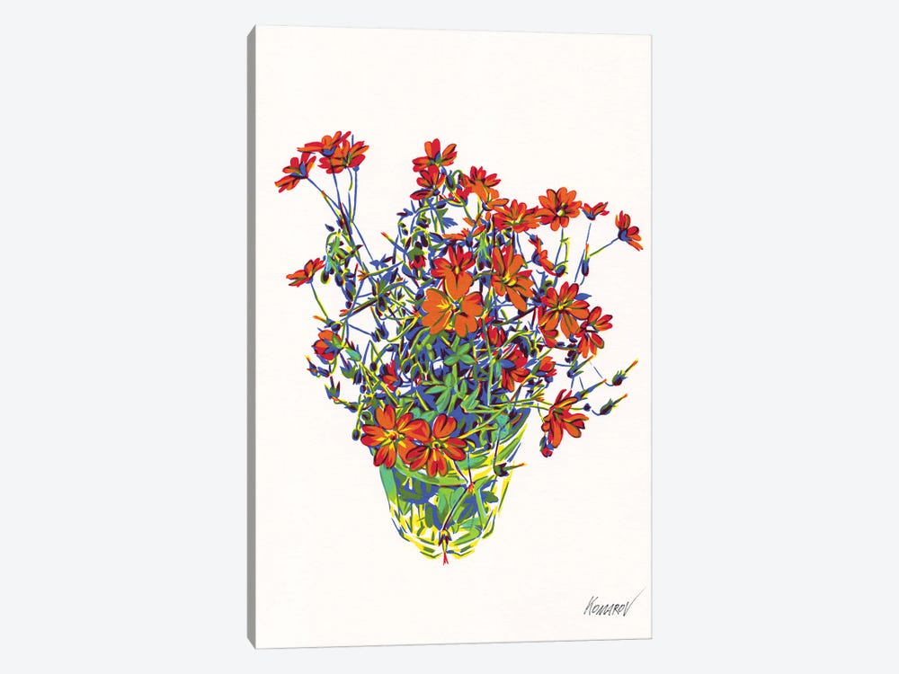 Wildflower Bouquet by Vitali Komarov 1-piece Canvas Artwork