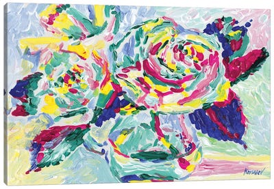 Yellow Roses Bouquet Canvas Art Print - Vitali Komarov