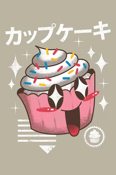 Typography: Kawaii Cupcake by Vincent Trinidad