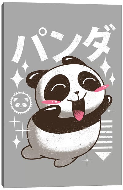 Kawaii Panda Canvas Art Print - Panda Art